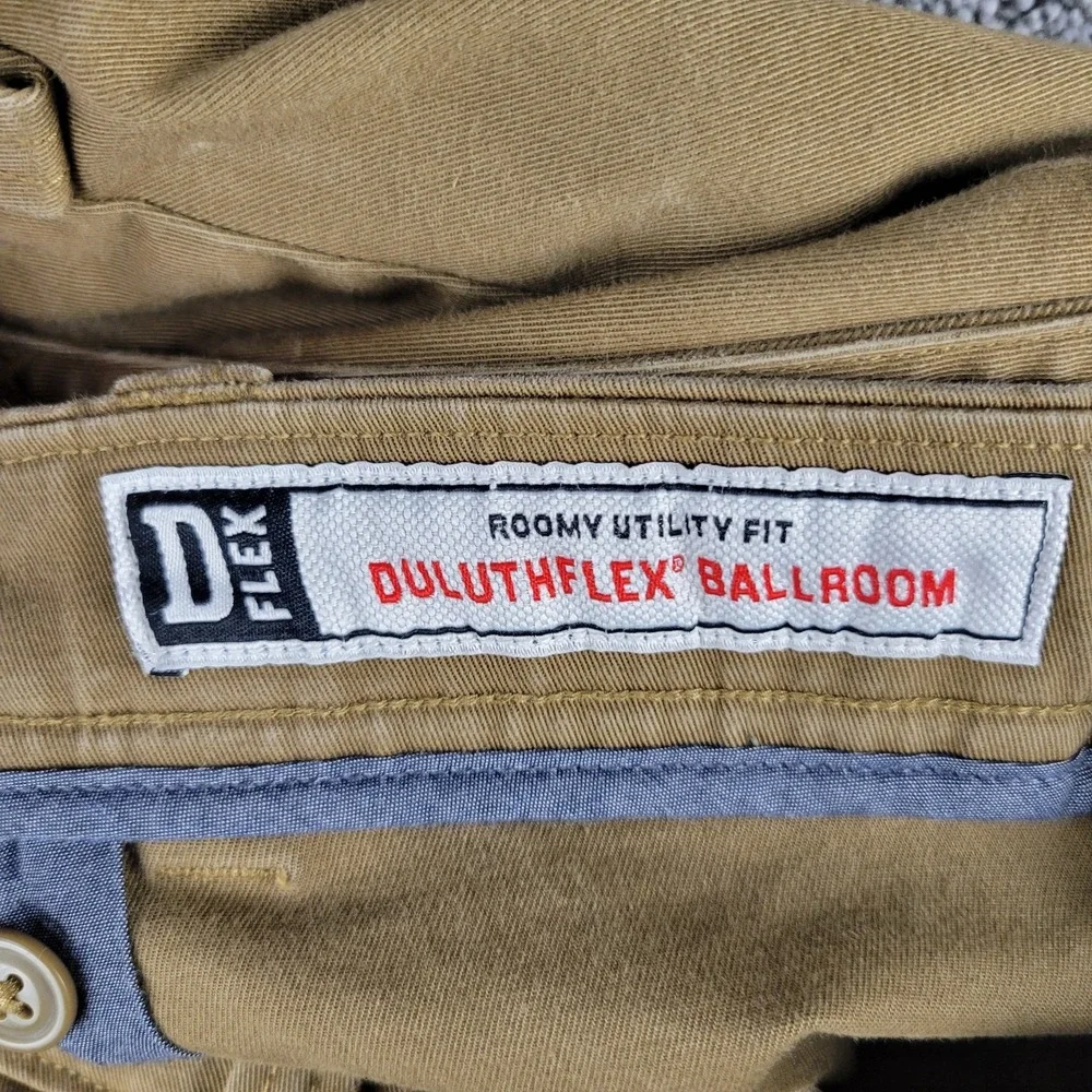 Duluth Pants Mens 44x30 Brown Duluthflex Ballroom Relaxed Fit Straight Leg